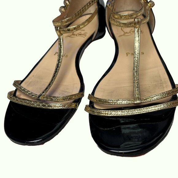 Christian Louboutin Golden Strap Sandals 38.5 EU (8 US) - Picture 9 of 11